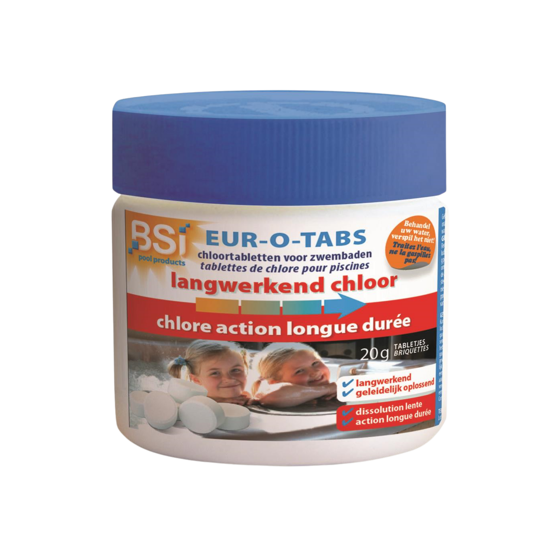 BSI EUR-O-TABS kleine chloortabletten 20g – 500g verpakking