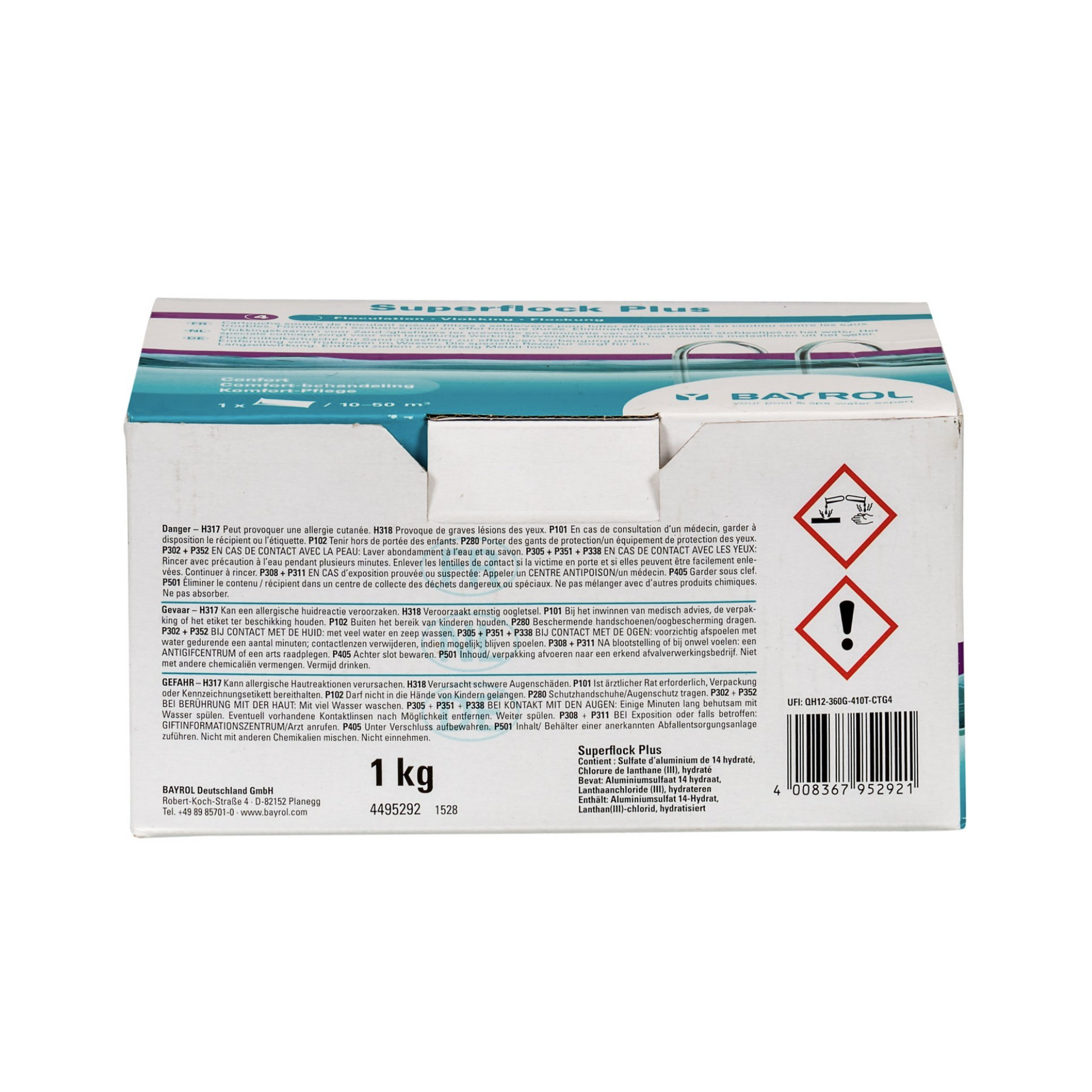 Bayrol Superflock Plus verpakking achterzijde