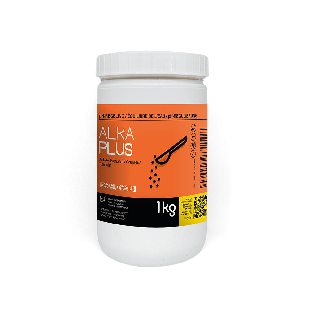 Pool-care Alka Plus granulaat 1 kg - essentiële product voor een uitmuntende waterkwaliteit in het zwembad