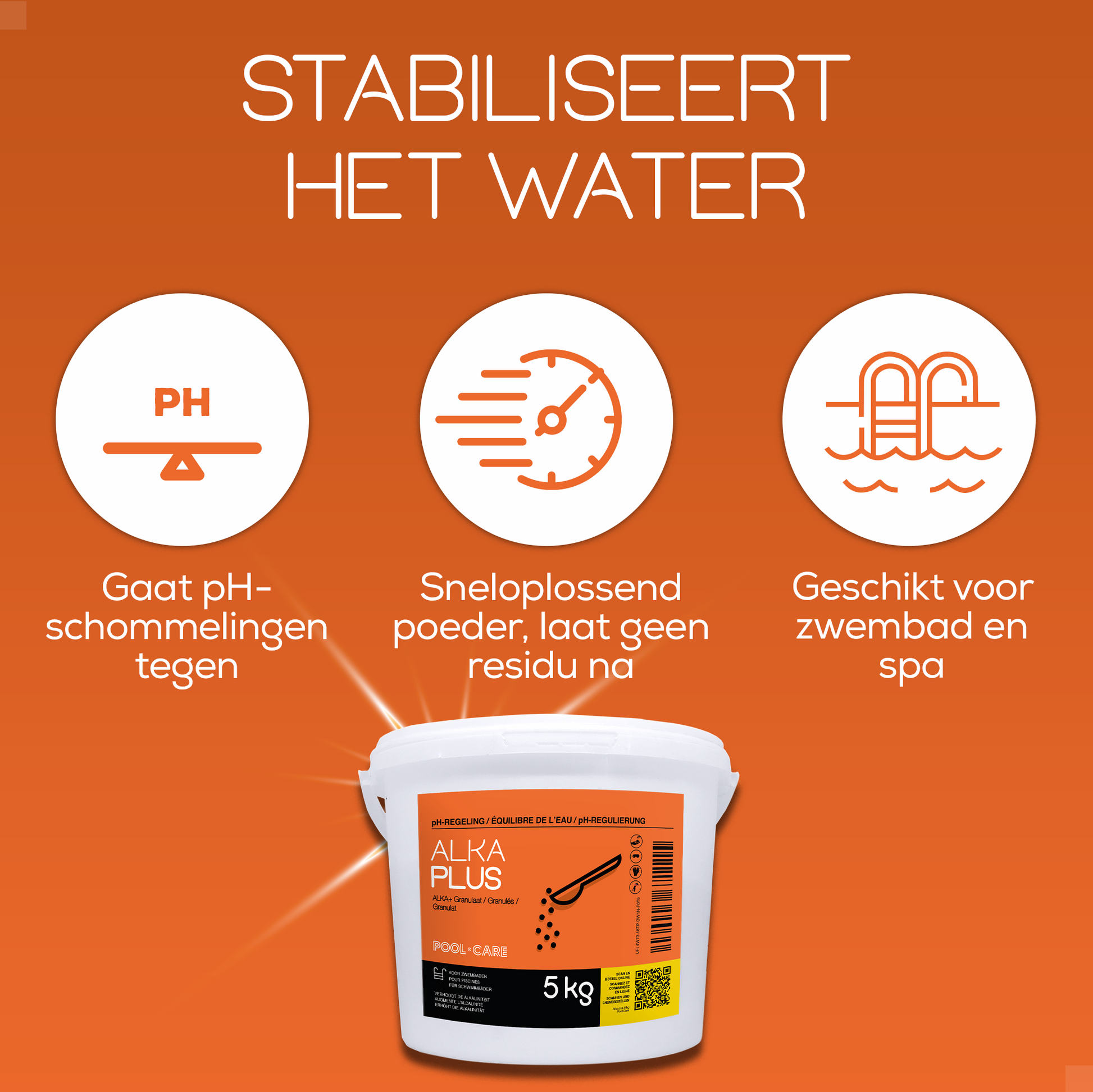 Pool-care Alka Plus granulaat 5 kg - stabiliseert het water