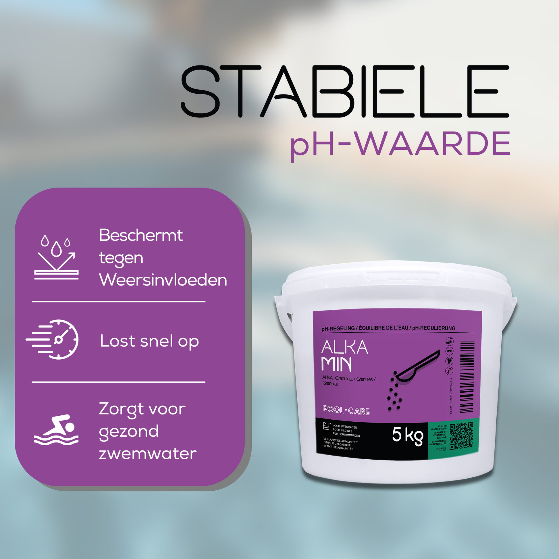 Pool-care Alka min granulaat 5 kg - stabiele pH-waarde