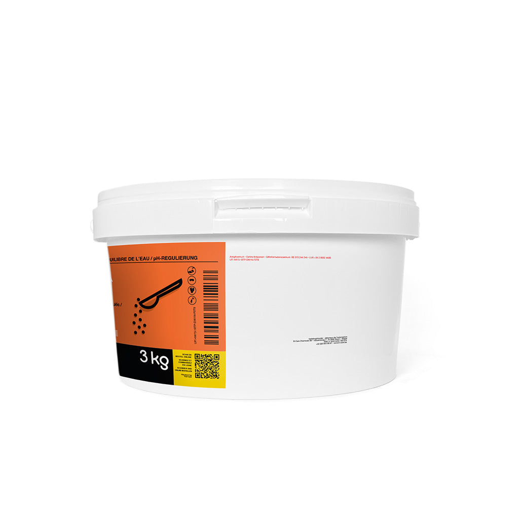 Pool-care Alka plus 3 kg verpakking label