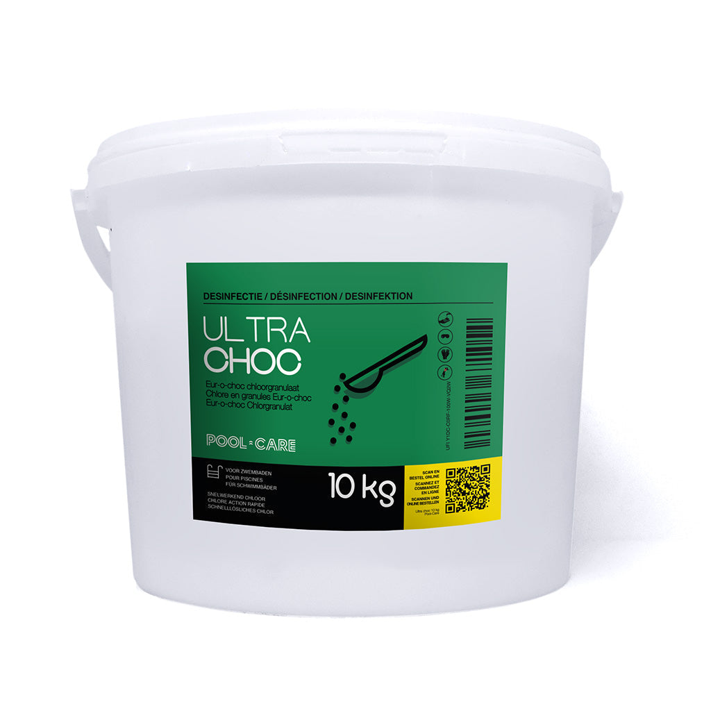 Verpakking Pool-Care Ultra Choc Chloorgranulaat 10 kg