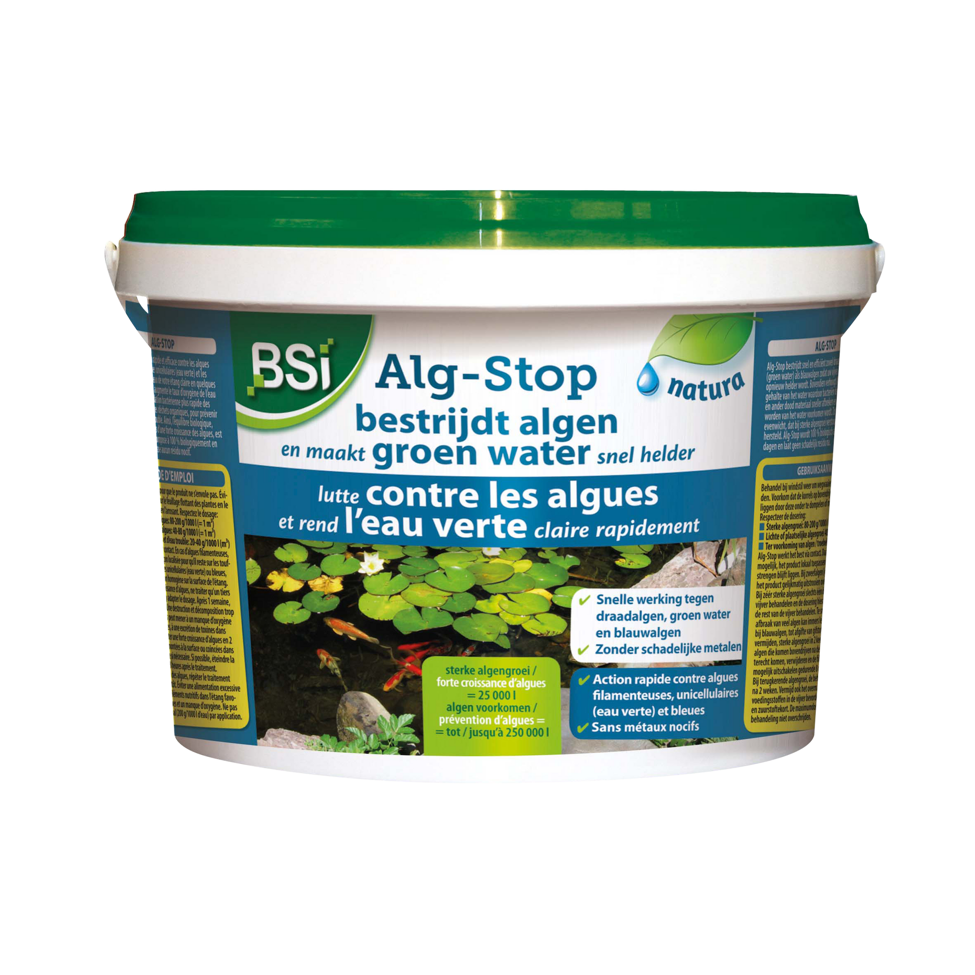 Alg-Stop 5 kg emmer voor efficiënte algenbestrijding in grote vijvers