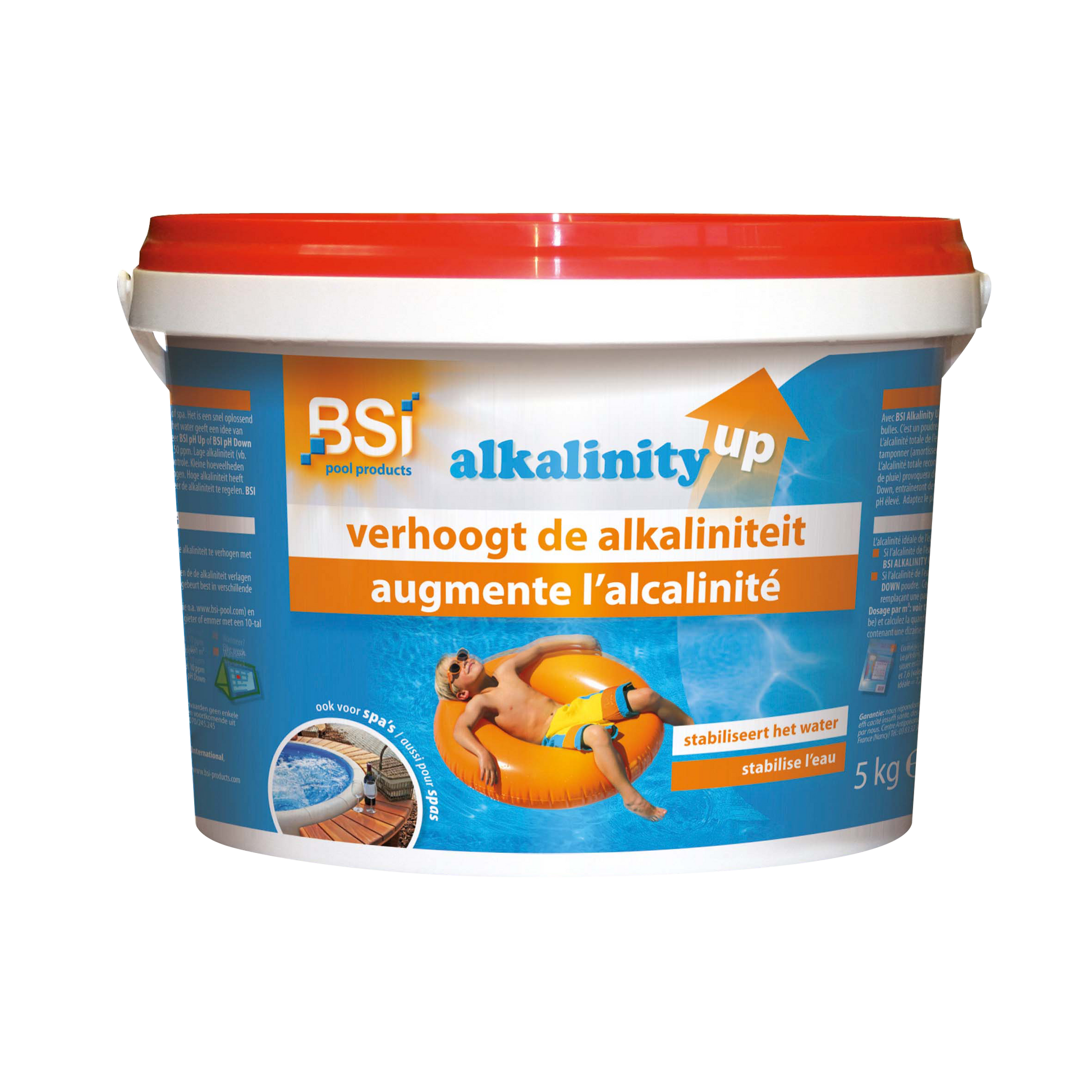 BSI Alkalinity Up poeder om alkaliniteit te verhogen en pH te stabiliseren in zwembad of spa