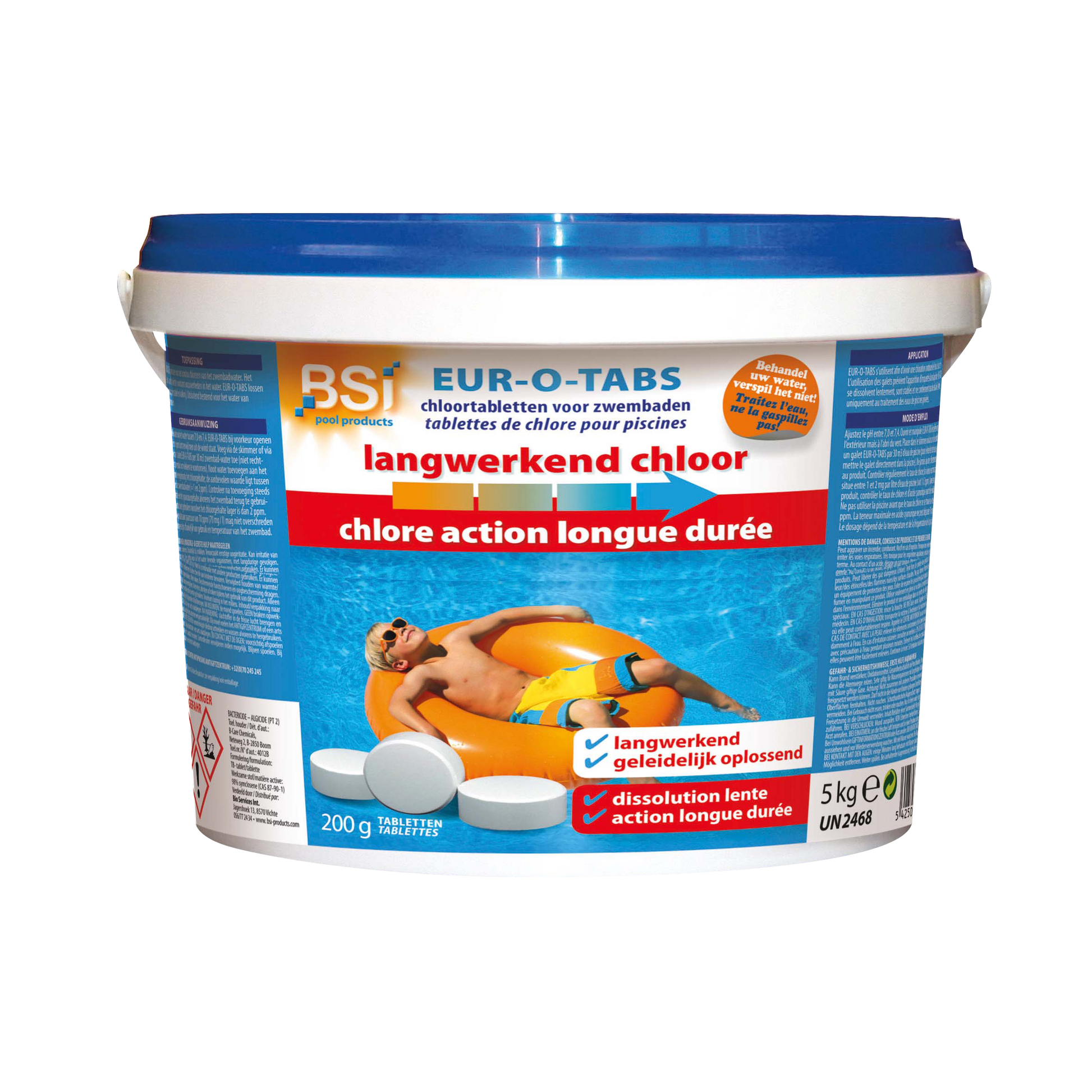 Langwerkend chloor 200 g tabl. 5 kg (4012B)