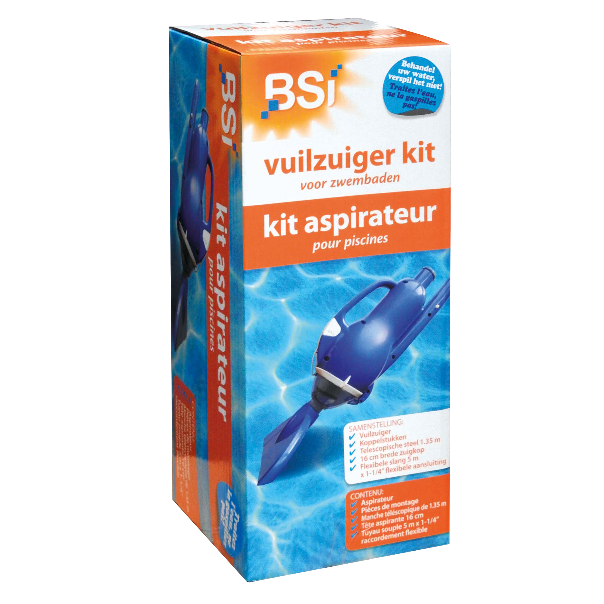 Complete BSI vuilzuigerkit voor zwembaden