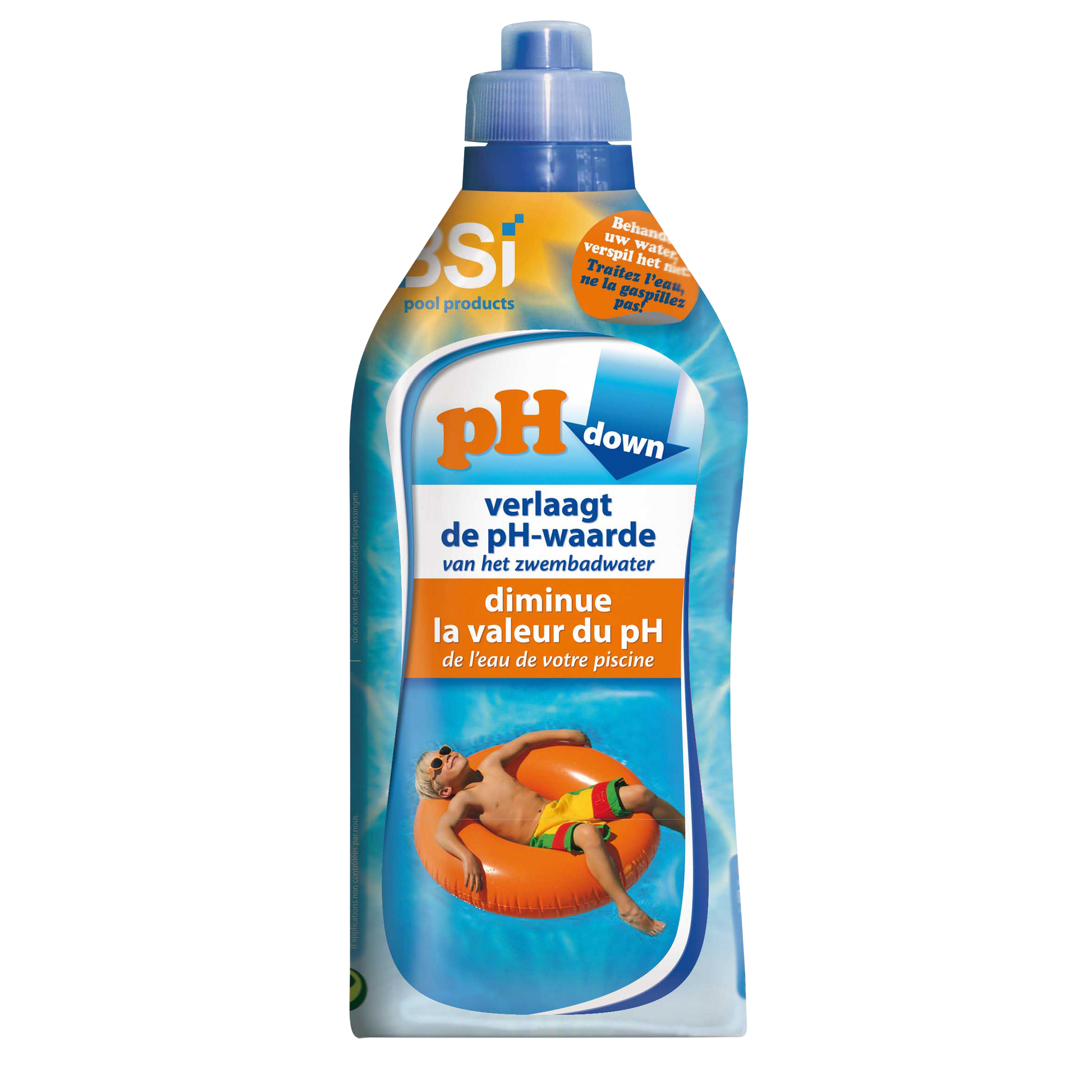 Ph down liquid 1L Verlaag de pH-waarde van je zwembad of spa