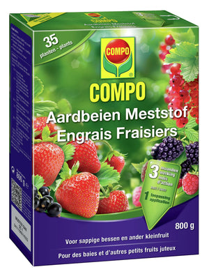 COMPO Meststof Aardbeien & Kleinfruit - directe en lange werking 6 maanden - voor een rijke en smakelijke - doos 850 g