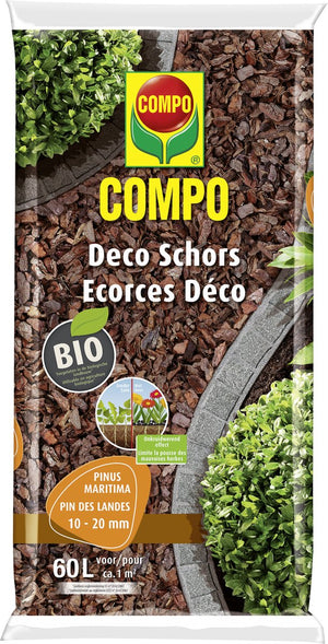 COMPO Deco Schors - kwalitatieve bodembedekker voor paden en speelruimten - voorkomt onkruid - kaliber 10-20 mm - zak 60L