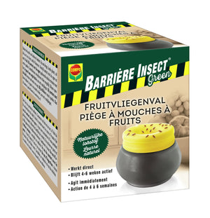 Barrière Insect Green Fruitvliegenval - blijft 4 tot 6 weken actief - werkt direct - natuurlijke lokstof - 1 stuk