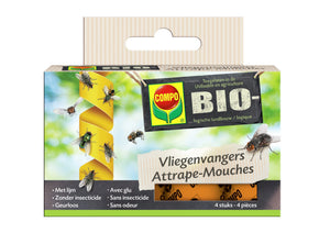 Barrière Insect Vliegenvangers - zonder insecticide - geurloos - eenvoudig in gebruik - doosje 4 stuks