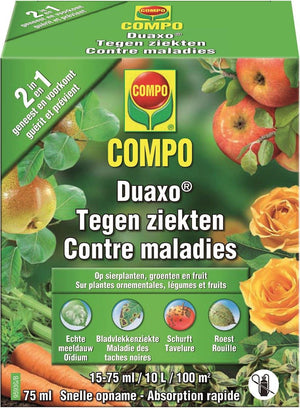 COMPO Duaxo Ziekten - tegen ziektes op sierplanten - snelle absorptie - geneest en voorkomt - doosje 75 ml