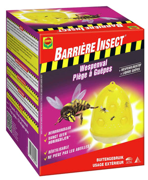 Barrière Insect Green Wespen- en Vliegenval - natuurlijke ingrediënten - veilig voor honingbijen - 1 val met 125 ml lokvloeistof