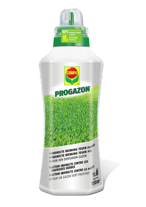 COMPO Progazon - geconcentreerde vloeibare gazonmeststof - indirecte werking tegen onkruid en mos - fles 1 L (100 m²)