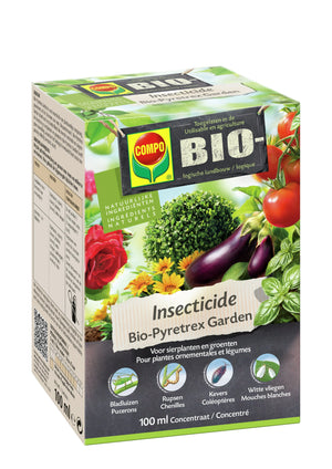 COMPO Bio Insecticide Pyrethrex Garden - natuurlijke ingrediënten - sierplanten en groenten - snelle werking - doosje 100 ml