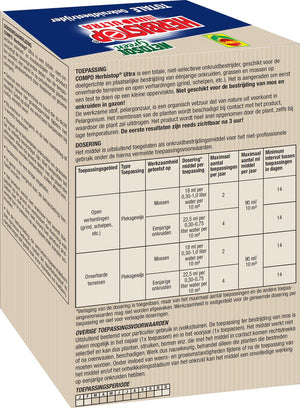 Herbistop Ultra Alle Oppervlakken - ultra geconcentreerde onkruidbestijder - ook tegen mos - snelle werking 3 uur - doosje 100 ml (44 m²)