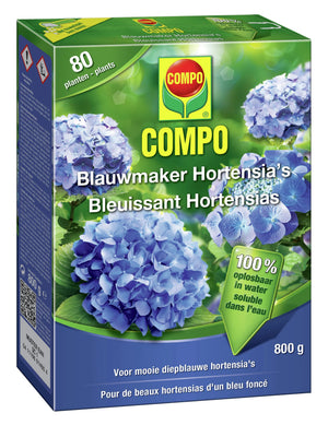 COMPO Blauwmaker Hortensia's - 100% oplosbaar in water - voor mooie, diepblauwe hortensia's - doos 800 g