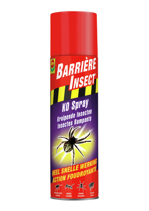 Barrière Insect K.O. Spray Kruipende Insecten - tegen mieren, spinnen, vlooien, kakkerlakken, ... - snelle werking - spray 300 ml
