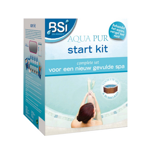 Aqua Pur Startset met onderhoudsproducten voor spa, bubbelbad en hottub, inclusief chloor, pH down, 5-in-1 en testkit
