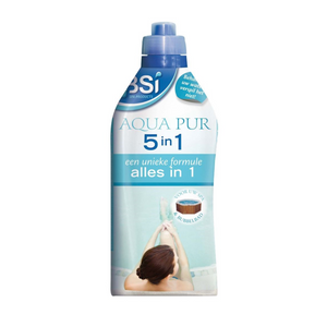 Aqua Pur 5 in 1 fles 1 liter voor helder en gezond water in spa, bubbelbad of hottub