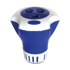 BSI Vlotter met thermometer voor chloortabletten van 200 gram - een drijvende chloordispenser met geïntegreerde thermometer