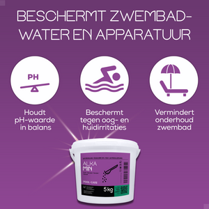 Pool-care Alka min granulaat 5 kg - Beschermt zwembadwater en apparatuur - informatiefiche