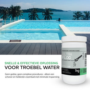 Pool-care Ultra Floc granulaat 1 kg - snelle & effectieve oplossing voor troebel water