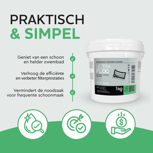 Pool-care Ultra Floc socks 1 kg - Praktisch en simpel - informatiefiche