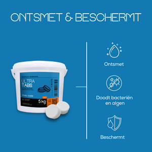 Pool-care Ultra Tabs chloortabletten 200 g / 5 kg - ontsmet & beschermt