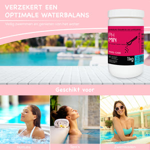 Pool-care pH Min granulaat 1 kg - verzekert een optimale waterbalans