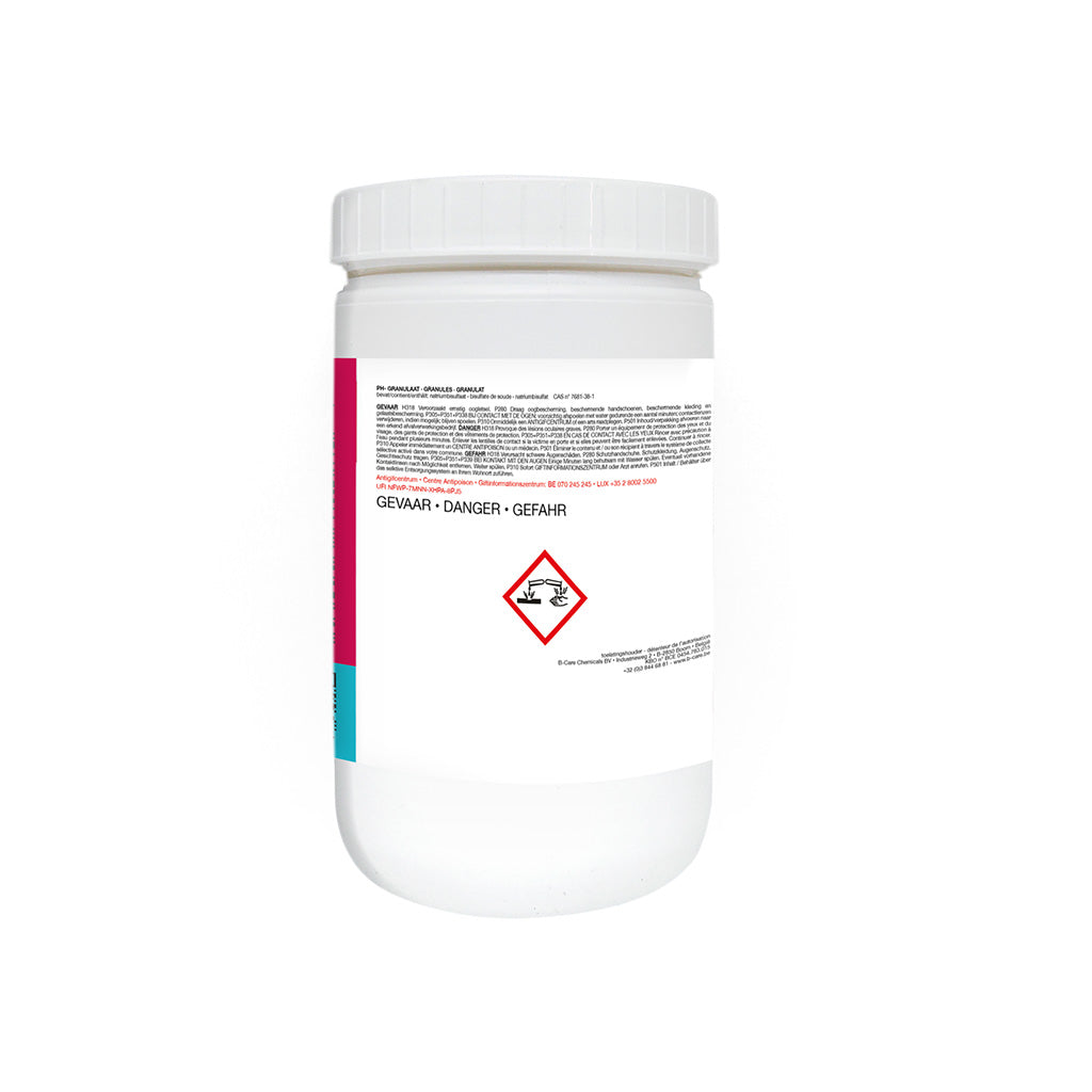 Label Pool-care pH Min granulaat 1 kg
