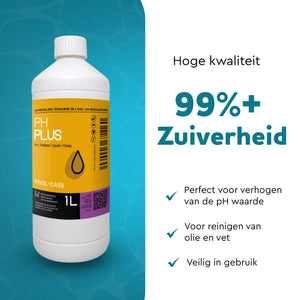Pool-care pH Plus vloeibaar (Natronloog 29%) 1 L - Hoge kwaliteit - informatiefiche