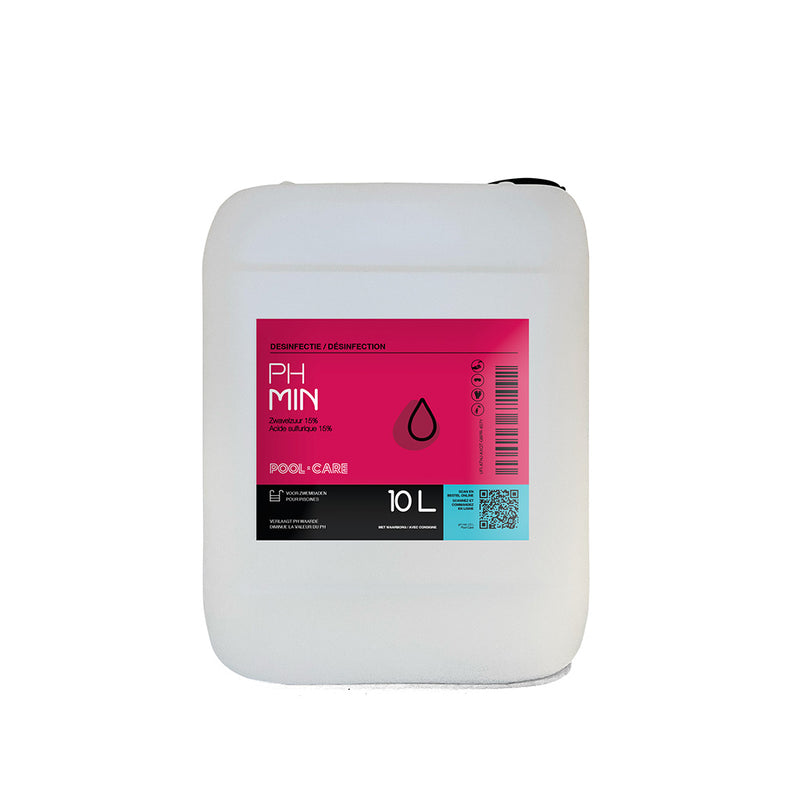 Pool-care pH Min vloeibaar (zwavelzuur 15%) recuperatiebidon 10 L