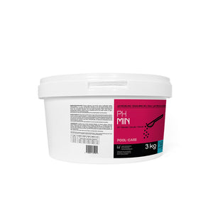 Pool-care pH Min granulaat 3 kg verpakking label