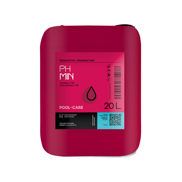 Pool-care pH Min vloeibaar (zwavelzuur 15%) wegwerpbidon 20 L