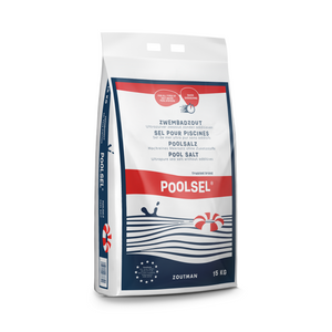 POOLSEL zwembadzout 15 kg zak zuiver zeezout voor chloorelektrolyse in zwembaden