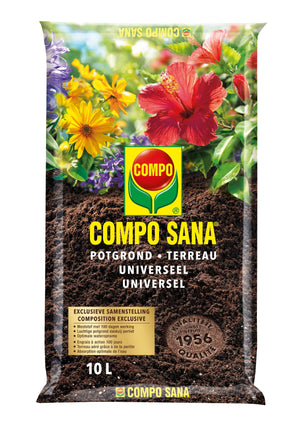 Compo Sana 6 Stuks 10L Potgrond - Universeel - 100 dagen werking