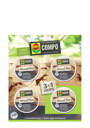 Barrière Insect Green Mirazyl Box - handige mierenlokdoosjes - natuurlijke lokstof - voor gebruik in en rond het huis - 3 + 1 gratis