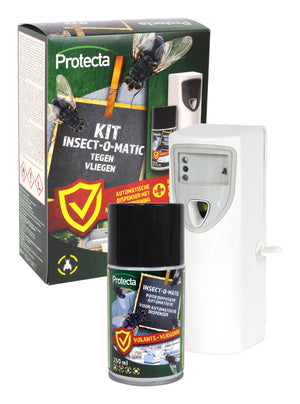 Protecta Kit Insect-O-Matic - Complete kit voor de automatische verstuiving van insecticide - Tegen Vliegen - Diffuser