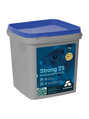 Strong 25 - 120 zakjes x 25 g - Krachtig professioneel ratten- en muizengif Viryl Strong graan 3kg