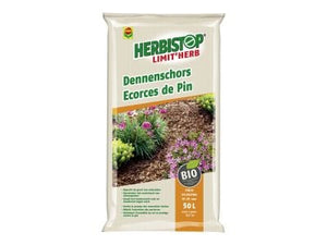 Herbistop Limit'Herb Dennenschors - 100% natuurlijk - type : pinus sylvestris 15-25 mm - beperkt onkruidgroei - zak 50L