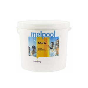 Melpool 55G chloorgranulaat 5kg pot voor zwembad- en spawaterbehandeling
