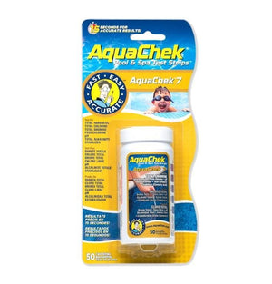 AquaChek 7-in-1 teststrips – complete wateranalyse voor zwembad of spa, 50 strips per potje