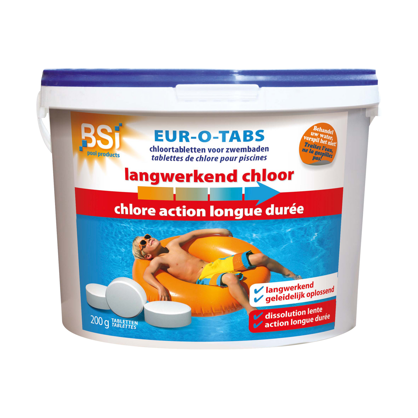 Langwerkend chloor 200 g tabl. 10 kg (4012B)